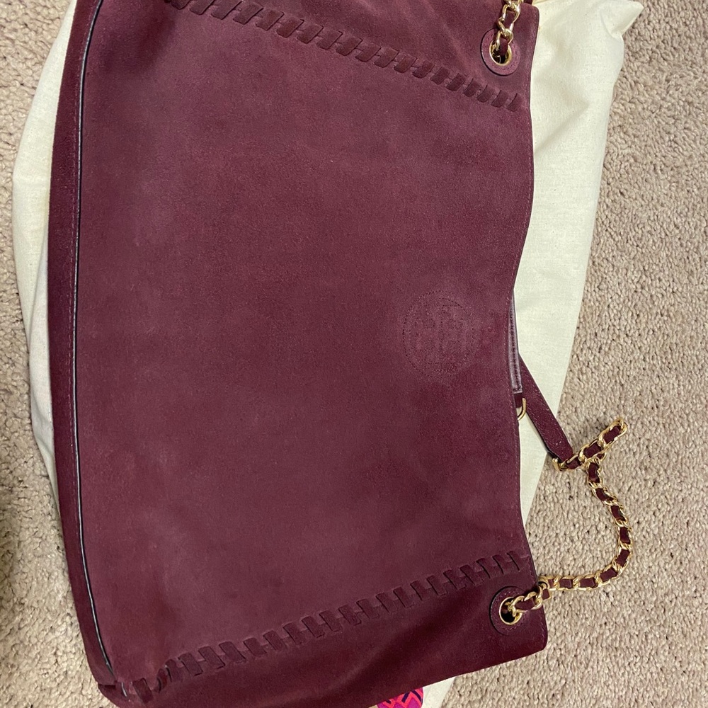 Tory Burch Marion Chain Suede Shoulder Bag